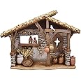 Avalon Gallery Nativity Sets for Christmas - Indoor Bethlehem Nights Nativity Scene, 12.25 x 8.75-Inch, Stable/Creche