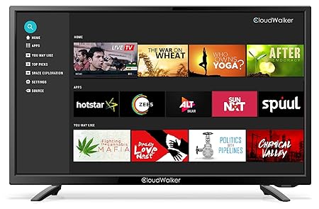 CloudWalker 80 cm (32 inches) 4K Ready Smart HD Ready LED TV 32SHX2 (Black) (2019 model)