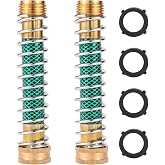 Garden Hose Extension Adapter, Hose Kink Protector with Coil Spring, 2 Pack