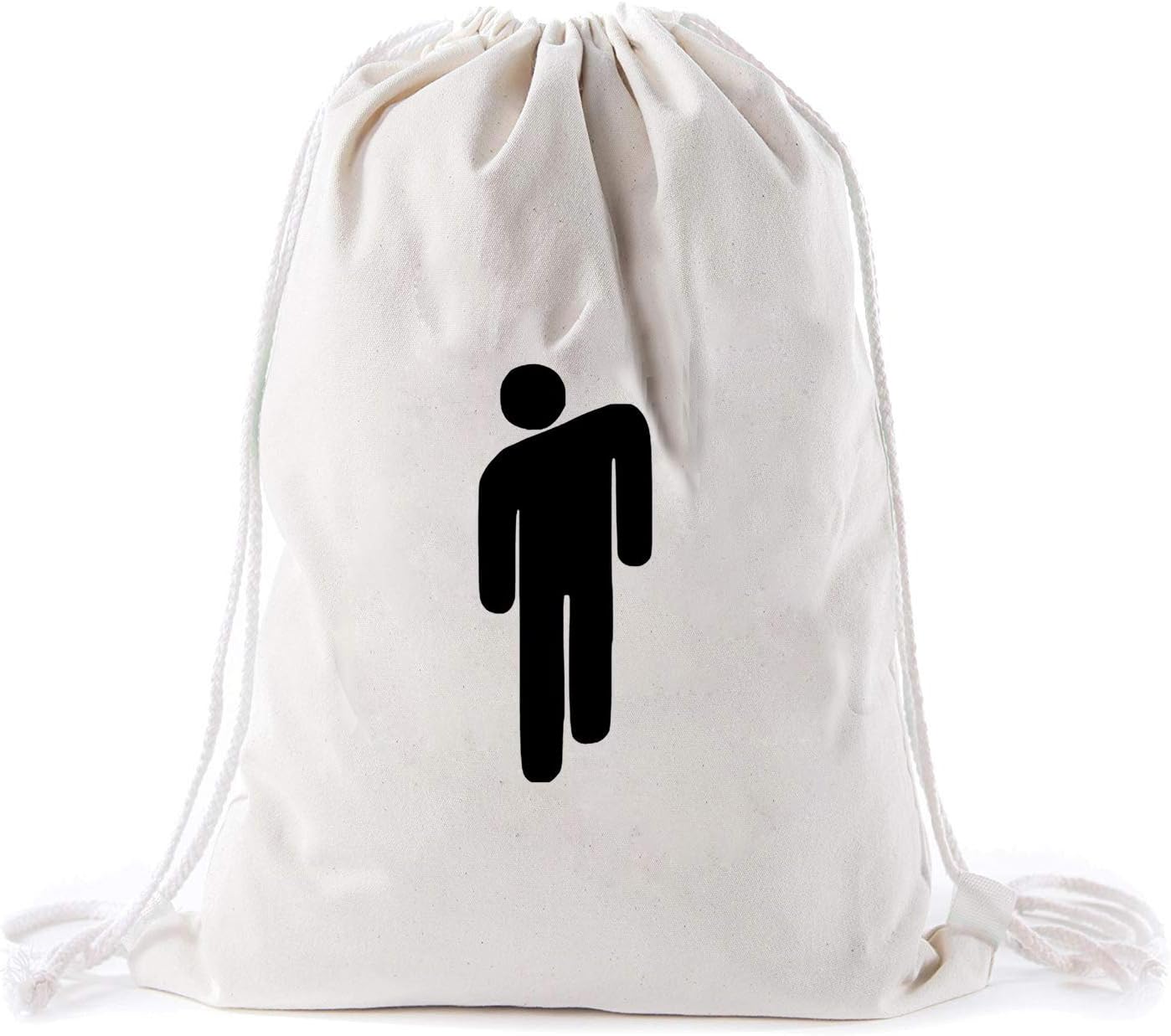 billie eilish Canvas Drawstring Bag Backpack Mens Womens Natural