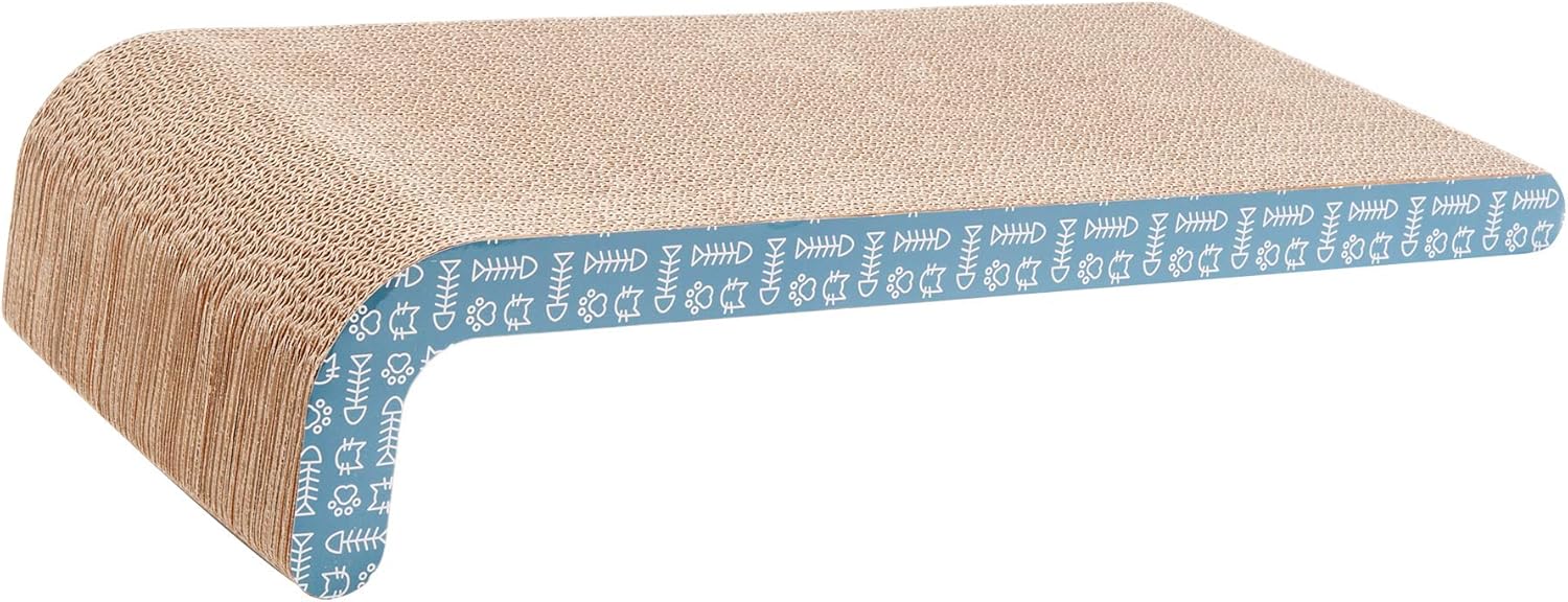 Furhaven Pet Cat Furniture - Corrugated Cat Scratcher Cardboard Tower Playground Condo Hideout Pet House Apartment with Catnip for Cats and Kittens, Cardboard (Brown), One Size : Pet Supplies