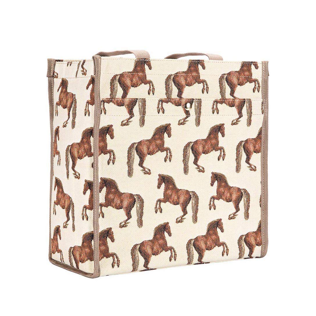 Signare Tapestry Shoulder Bag Shopping Bag for Women with Whistlejacket Design (Shop-Whistle)