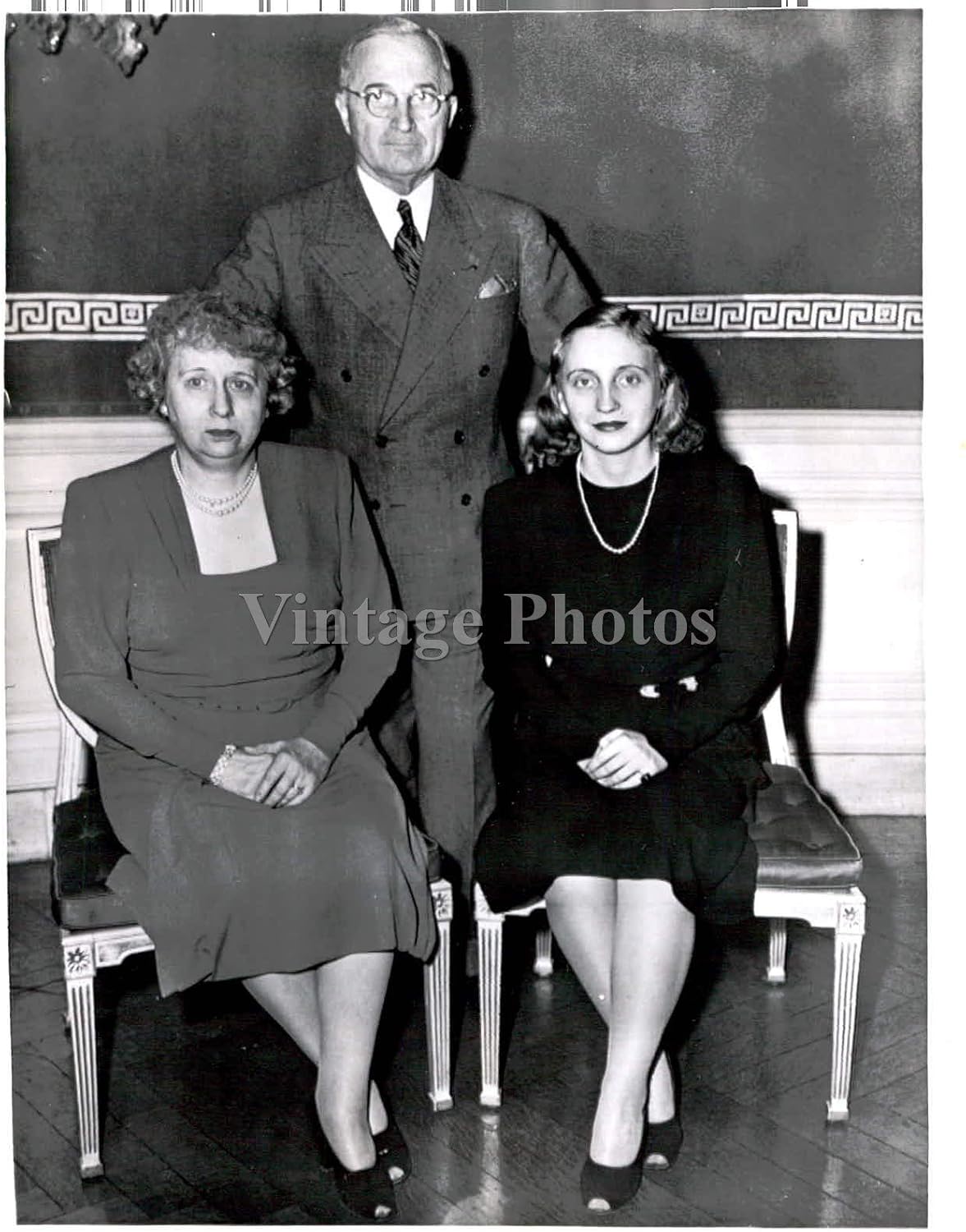 Vintage Photos 1946 Politics President Harry Truman Wife Margaret Dc Chief 6X8