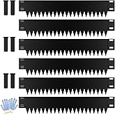 Ganeekiron Metal Landscape Edging 6-Pack, 40" L x 6" H, Black | Galvanized Steel | 6 inch tall | 1.1 mm for garden lawn yard