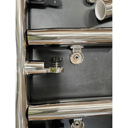 Stainless Steel Fishing Reel Base Clamp Set - 2 Adjustable Holders For Rods 9-44mm-507930