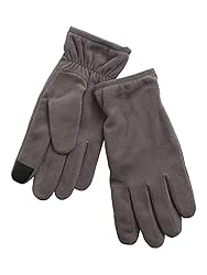 GAP Mens Cozy Fleece Gloves, Charcoal, Small Medium