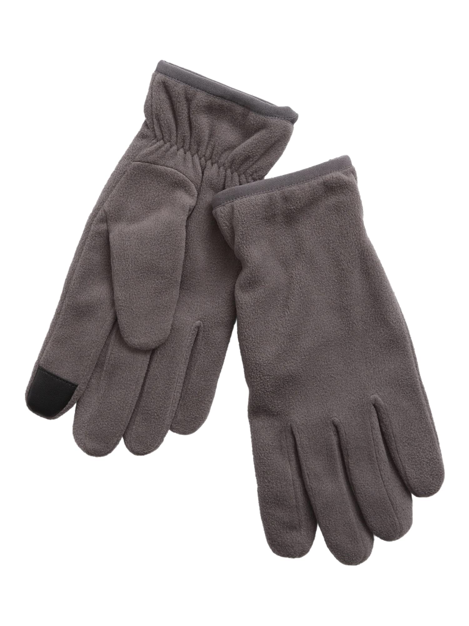 GAP Mens Cozy Fleece Gloves, Charcoal, Small Medium