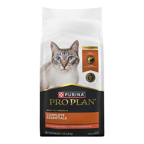 PURINA PRO PLAN HIGH PROTEIN CAT FOOD WITH PROBIOTICS FOR CATS, SALMON AND RICE FORMULA – 7 LB. BAG