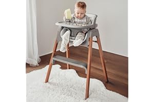 Fodoss Convertible Baby High Chair with Detachable Tray, Foldable High Chair for Eating with Thick Cushion, Silla para Comer de Bebe