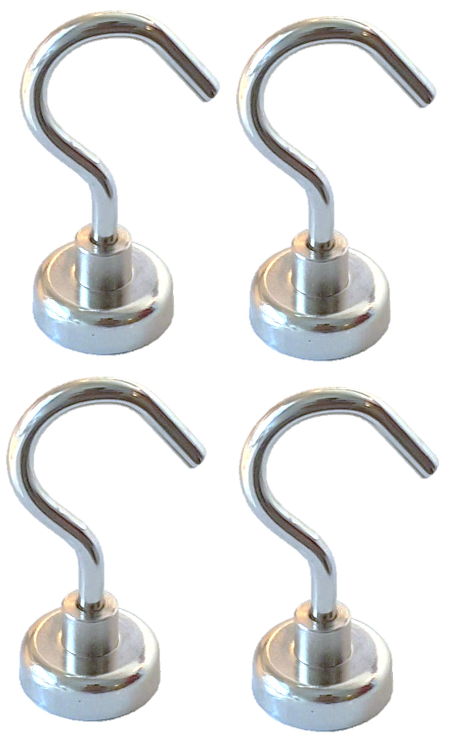 Super Strong 44 Pound Magnetic Hooks Set! 4 Pack With New And Improved Larger.. 25 716Es2W48HL
