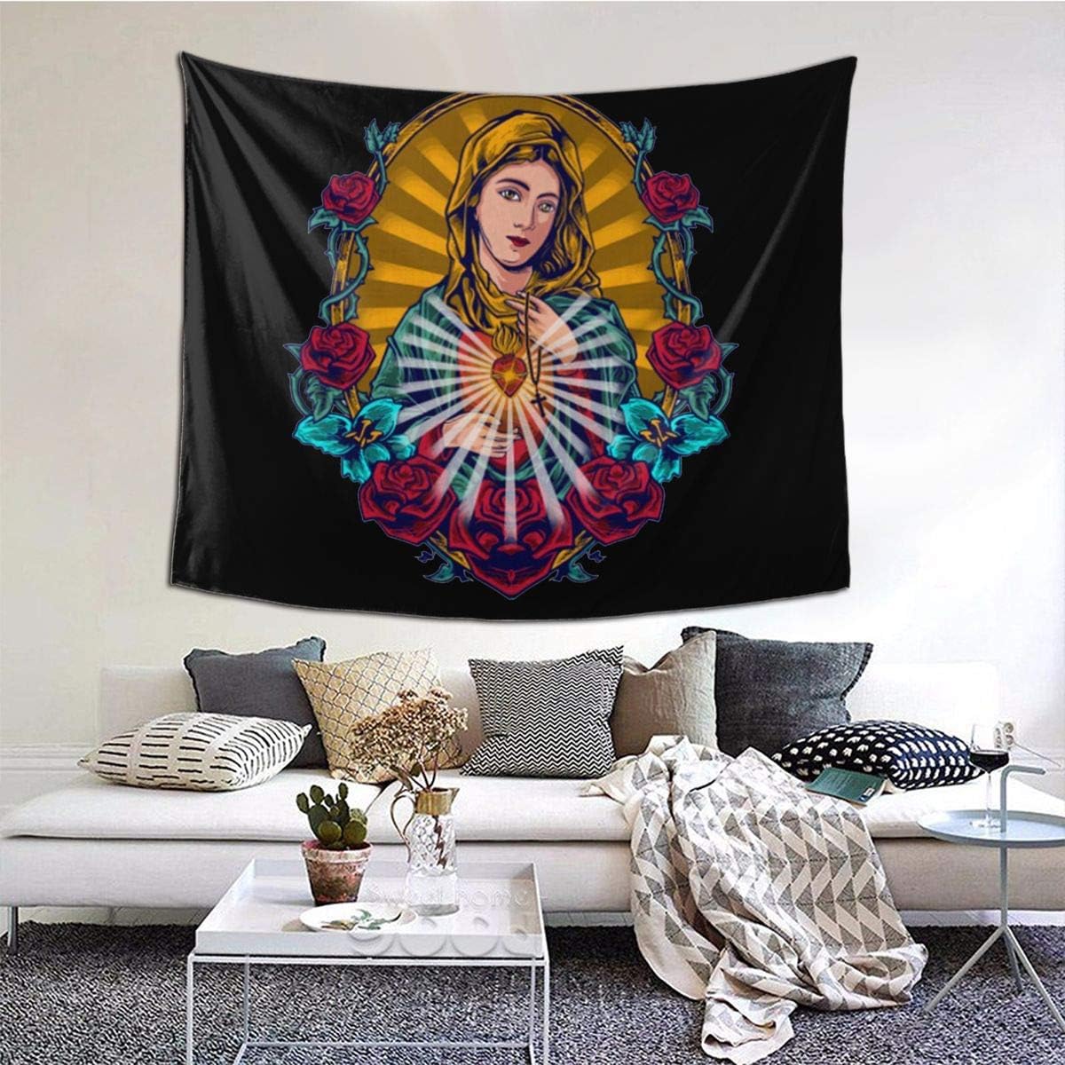 Socks The Virgin Mary Our Lady of Guadalupe Tapestry Wall