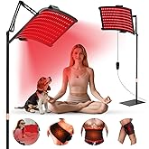 Red Light Therapy Lamp 10-in-1 with Stand & Belt, 660nm Red Light and 850nm Near Infrared, Face & Body Care Device for Skin & Muscle Recovery