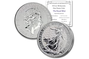 MINT STATE GOLD 2021-1 oz Silver Britannia Coin Brilliant Uncirculated with a Certificate of Authenticity £2 Seller BU