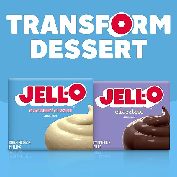 JELL-O INSTANT COCONUT CREAM PUDDING, 3.4 OZ BOX