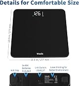 Vitafit Body Weight Scale Digital 0.1 lb 28st 400lb 182kg Spray Silver view 7