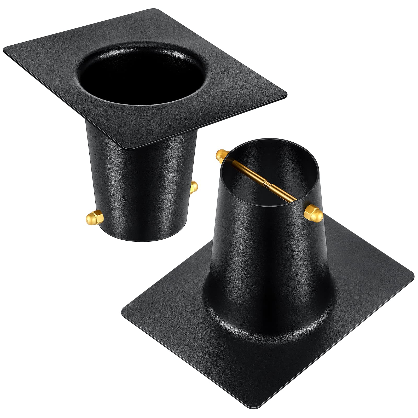 Photo 1 of Ripeng 2 Pack Rain Chain Gutter Adapter Black Metal Rain Chain Adapter Aluminum Installation Accessories for Outside Gutters Downspout(2 Pack)