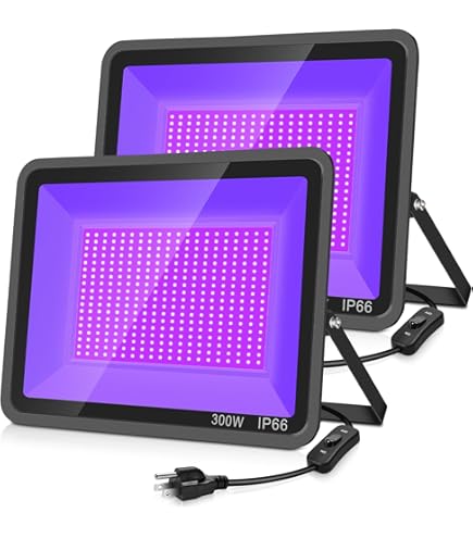 YANYCN 600W 2 Pack LED Black Light 395nm to 405nm UV Blacklight