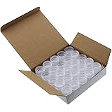 GOGOONLY 50 New, High Quality, Empty, Clear, 5 Gram Plastic Pot Jars, Cosmetic Containers, With Lids-BH000507