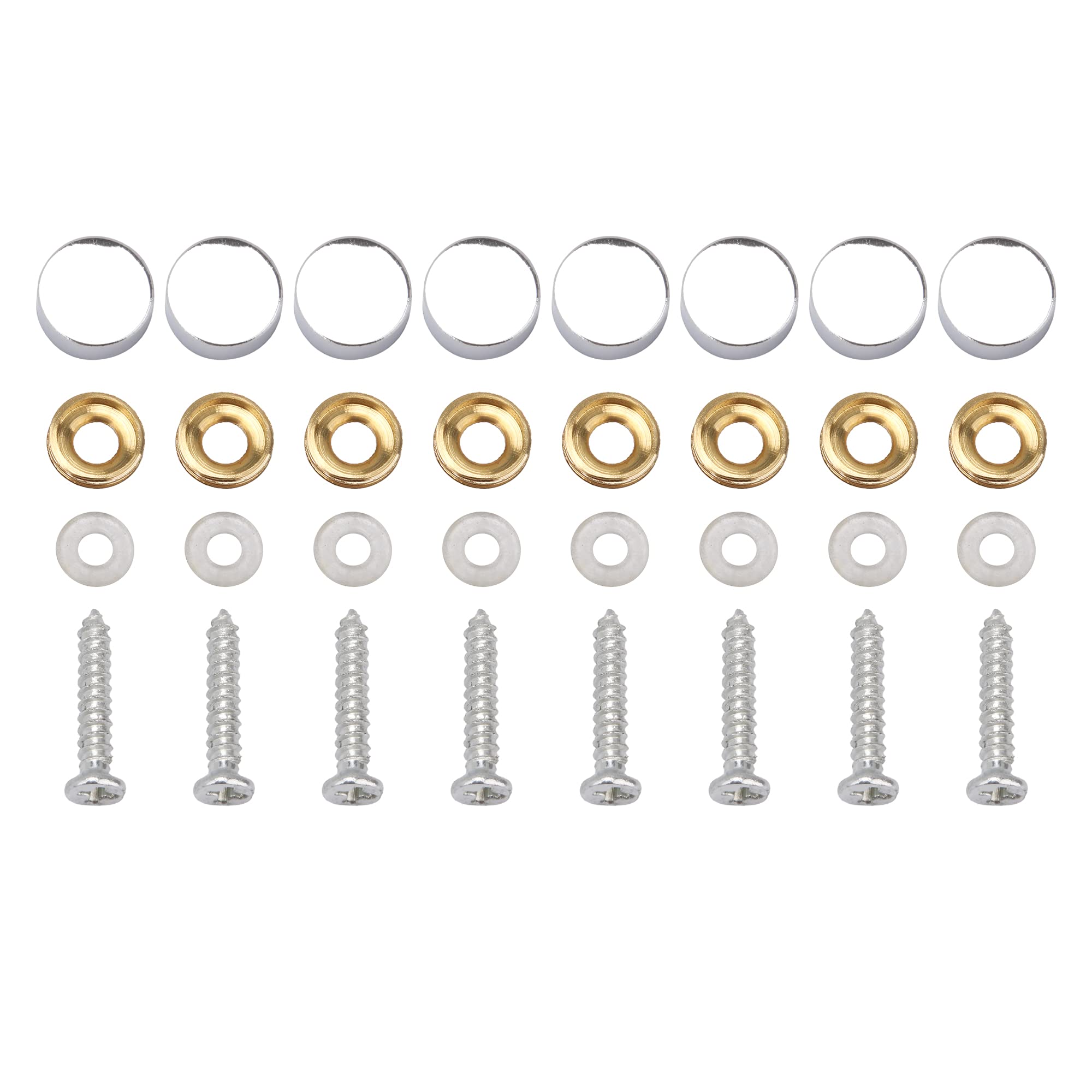 SHANOER 8 Pcs Mirror Screws with Decorative Cap Cover Nails, Sign/Advertising Hardware, Nails, Construction (12mm)