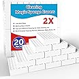SmilinFit Magic Sponge Erasers, 20 Pack 2X Density Stronger Melamine Sponge Foam Pads, Multi-Functional Household Cleaning Sponge Cleaner for Kitchen, Bathroom, Bathtub, Sink, Wall Cleaner