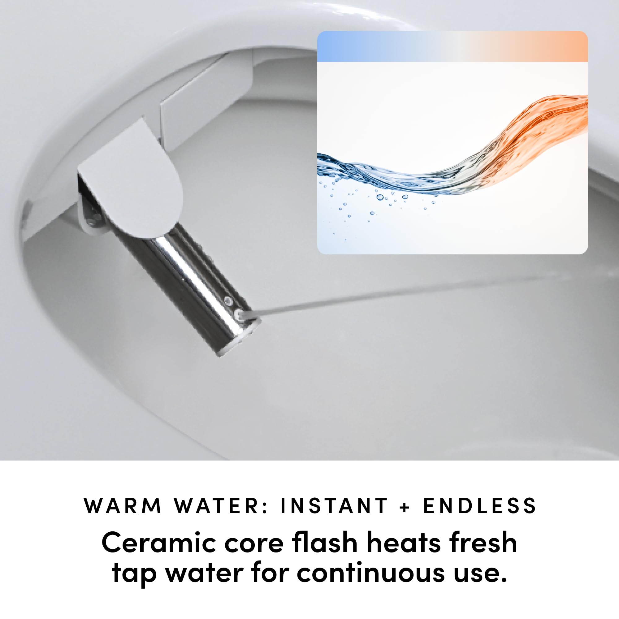 Condition photo showing New/Like New for tushy cloud+ electronic bidet w/remote | intelligent remote w/personal settings, instant warm water,