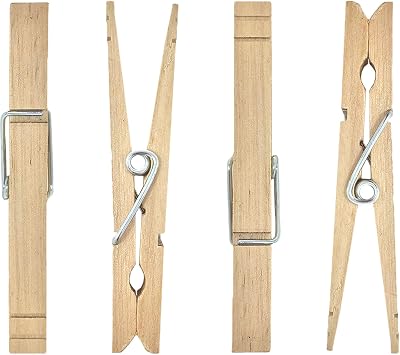 Smith’s 2015 Strong Wooden Hardwood Clothes Pegs 32 Pack Fits Any Clothesline