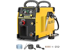 SILATU CNC Plasma Cutter Machine, 85Amp Blow Back Pilot Arc Air Sensor Technology, Large Screen Display,110V/220V Dual Voltage Non-Touch CNC Plasma Cutting Machine, 1 Inch Cutting Thickness