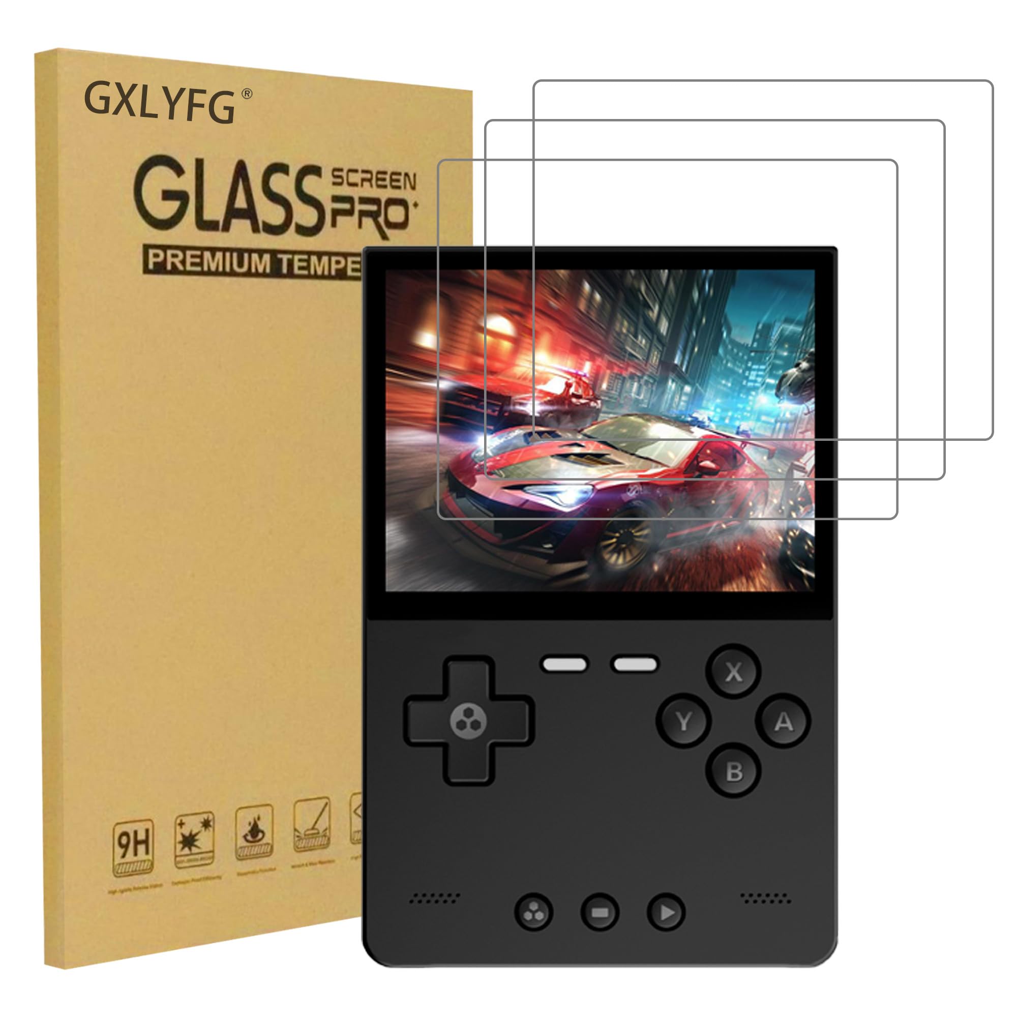 Photo 1 of GXLYFG 3 Pack Tempered Glass Screen Protectors Compatible with Trimui Brick, Anti Scratch, Bubble Free, 9H Hardness