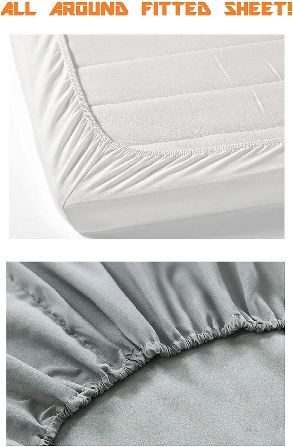 Luxurious Soft 1500 Thread Count Egyptian Quality 4-Piece Bed Sheet Set Wrinkle and Fade Resistant Coziest Bedding Set, Deep Pocket up to 16inch: Home & Kitchen