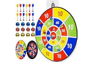 29" Large Dart Board for Kids, Dart Board with 12pcs Sticky Balls and 12 pcs Darts, Indoor/Sport Outdoor Carnival Party Game 