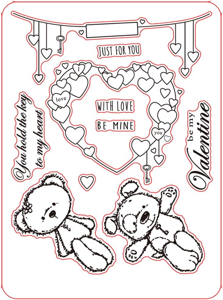 Key to My Heart Clear Stamp Metal Cutting Dies Stencil for DIY Scrapbooking Album Embossing Paper Crafts Art Craft Decor