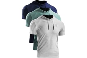 NELEUS Men's Dry Fit Performance Athletic Shirt with Hoods