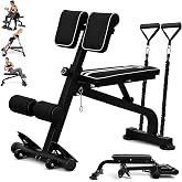 ZAZARI Upgraded Roman Chair for Back Extension &amp; Full-Body Training | Classic Roman chair training, then upgraded with a seat, step platform and resistance for more full-body training.