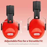 Dr.meter Ear Defenders Children Adjustable Headband 27.4 dB SNR Red view 2