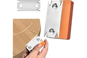 FUNNYTEK Woodworking Edge Banding Trimmer Mini Edge Corner Planer Portable Wood Chamfering Fillet Scraper Hand Planer Deburring Tool Edge Banding Cutter with Replacment Blade for PVC ABS Wood (Orange+1Blade)