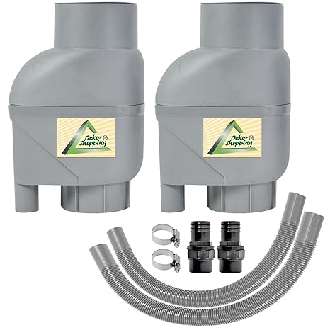 Fallrohrfilter Regensammler T33 braun / grau - Der Regenwasser-Filter für Regentonnen mit bis zu 95% Wirkungsgrad mit Anschlu