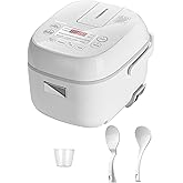 Toshiba Mini Rice Cooker, 3 Cups Uncooked Small Rice Cooker, Steamer & Warmer, With Fuzzy Logic And One-Touch Cooking, 24 Hou