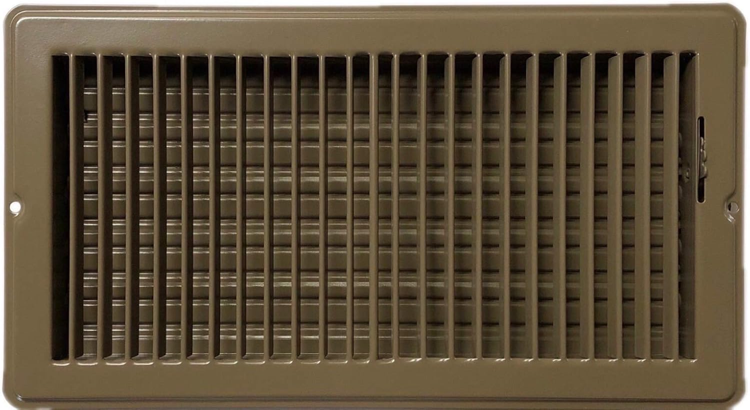 Registers, Grilles & Vents - RV and Home Brown Stamped Steel Floor Diffuser/Register with Damper 12