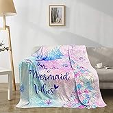 uimchwp Mermaid Blanket 50X60 inches,Flannel Cute Gradient Mermaid Tail Blanket Throw,Mermaid Blanket is The Best Gift for Mermaid Lovers,Girls,Women,Adults,Family,Friends,Suitable for Sofa,Travel