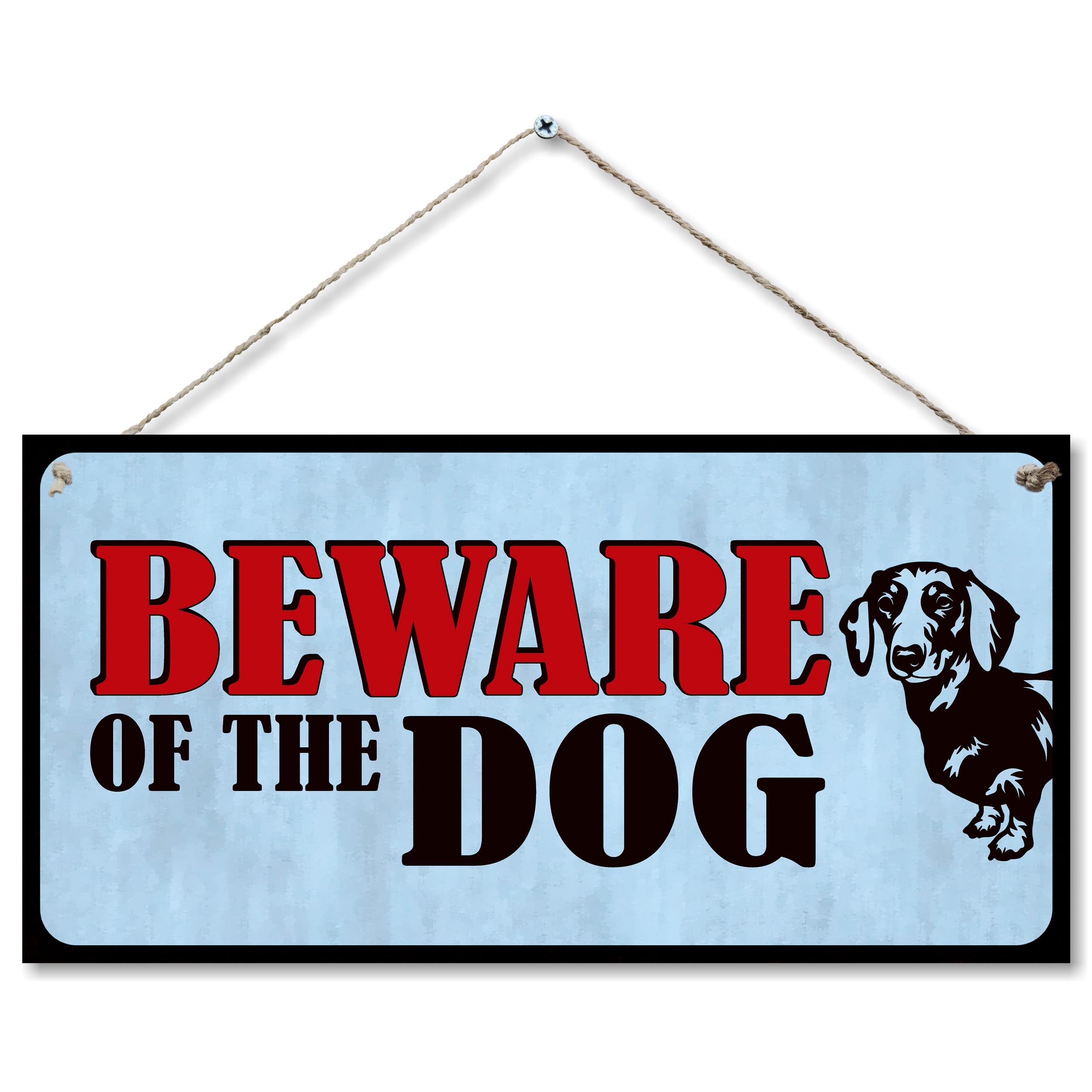 CARISPIBET Beware of the Dog! Warning signs for your home signs for dog owners outdoors signs Garden gate house plaque door signs 6" x 12"