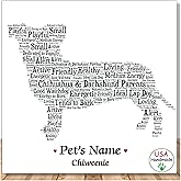 PetArt.us Chiweenie – Personalized Art Print – Custom Pet Name, Gift for Dog Lovers or Pet Memorial, Gift Wrapped Home Decor, Handmade in the USA