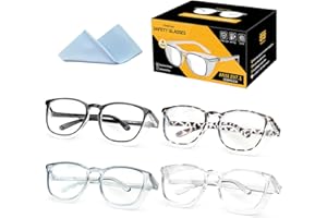 KeeiZoes Safety Glasses Anti Fog Goggles For Women, Nurses Protective Eyewear Blue Light & UV Blocking Eye Protection Glasses