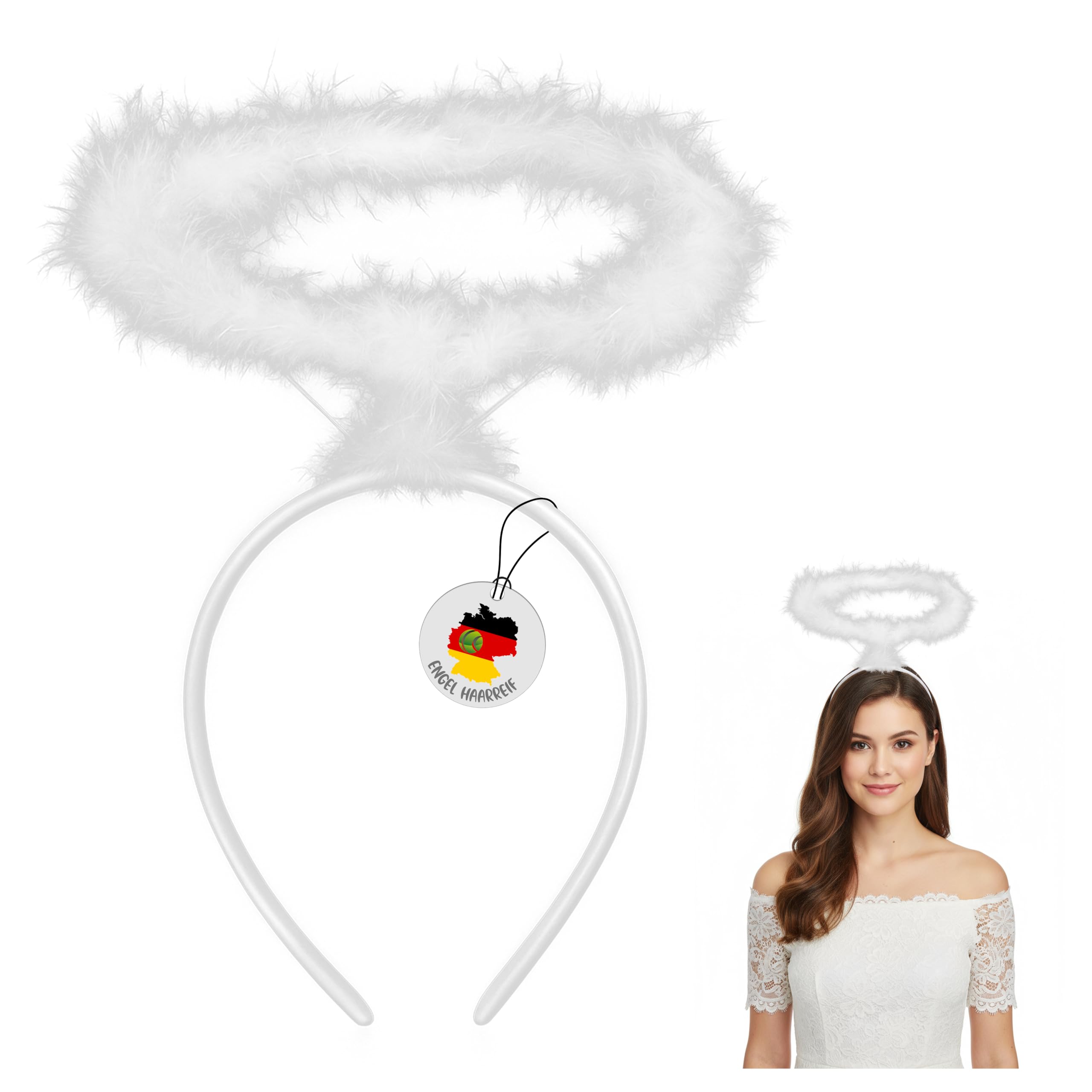 Balinco Hairband halo white | Hairband Angel | Christ Child - the perfect accessory for ladies & gentlemen to complement an angel costume