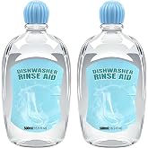 FUBOREOOK Rinse Aid for Miele Dishwasher, Dry &amp; Bright, 16.9 oz,2 Bottles | Compatible with Miele dishwasher, food grade formula, removes water stains and food odors, leak proof design, easy to pour