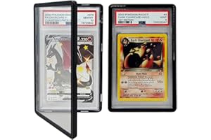 SAFEGUARD TCG SOLUTIONS Metal PSA Slab Bumper Case UV Resistant- Safeguard Stackable Magnetic Aluminum Metal Case For Graded Cards (Black)