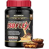 ALLMAX ISOFLEX Pure Whey Isolate Protein Powder - Gluten Free, Low Lactose, Sugar-Free - High-Protein, Clean, Keto-Friendly, Pre Post Workout Supplement, Women and Men | Chocolate Peanut Butter, 2lb