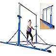 MARFULA Gymnastic Bar for Kid and Teenage Ages 3-25, 5 FT / 6 FT Base Length, 5 FT / 6 FT Height, Gymnastic Kip Bar Horizontal Bar for Gymnast, Gymnastic Training Equipment for Home and Club Use