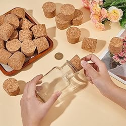 BENECREAT 24 Pcs Light Brown/Tan Cork Bottle