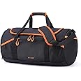 BAGSMART Gym Bag for Men & Women, Lightweight Duffel with Shoe Compartment, Weekender Bags with Wet Pocket, Workout Overnight Carry on for Travel, Black