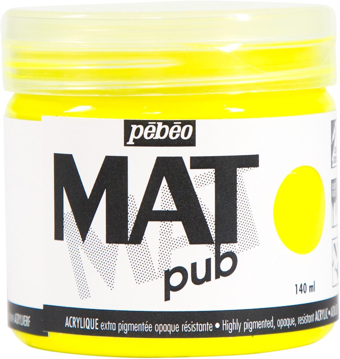 PEBEO Mat Pub, Fluorescent Yellow, 140ml, 140 ml (Pack of 1)